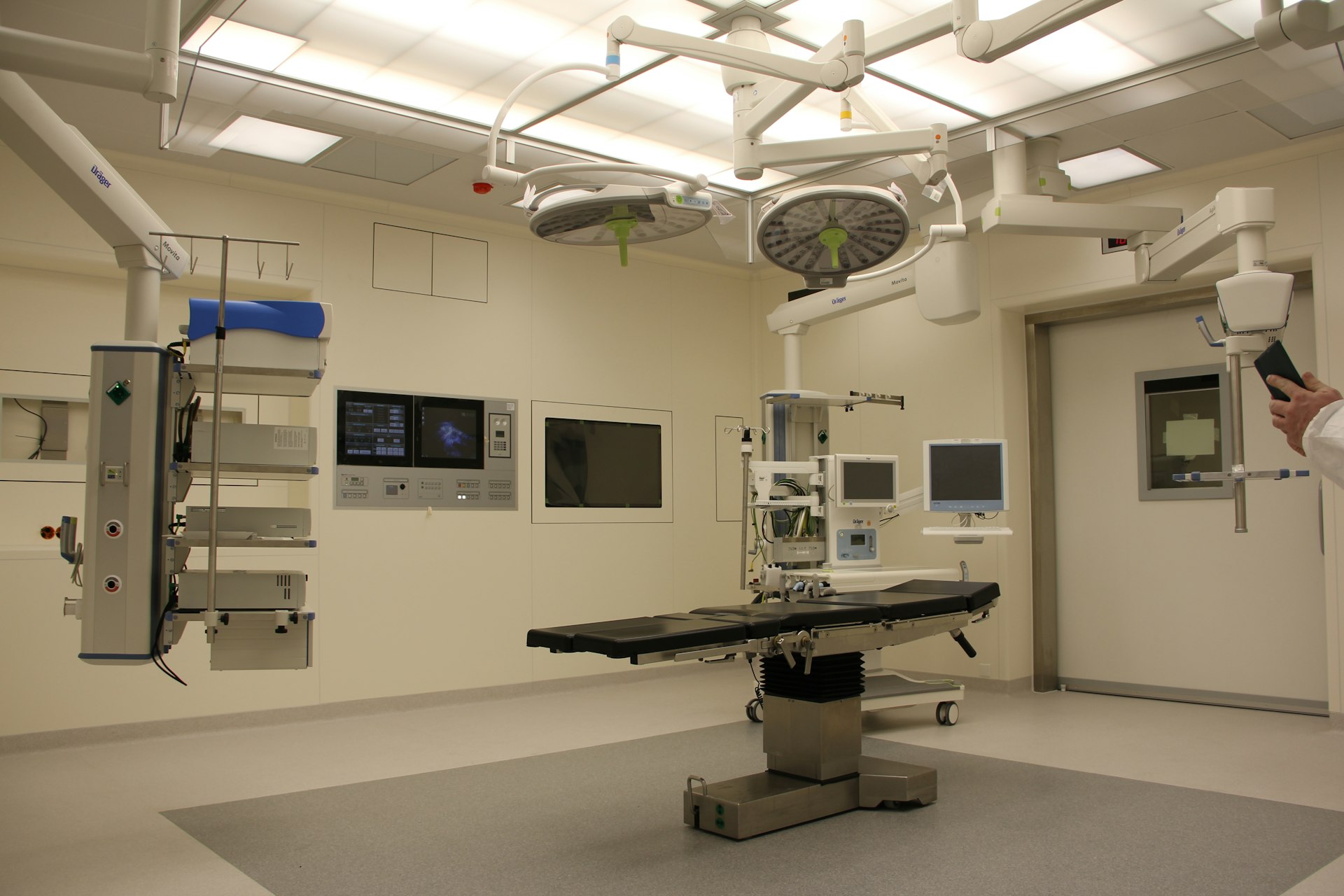 A modern hospital corridor